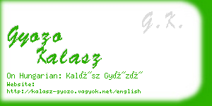 gyozo kalasz business card